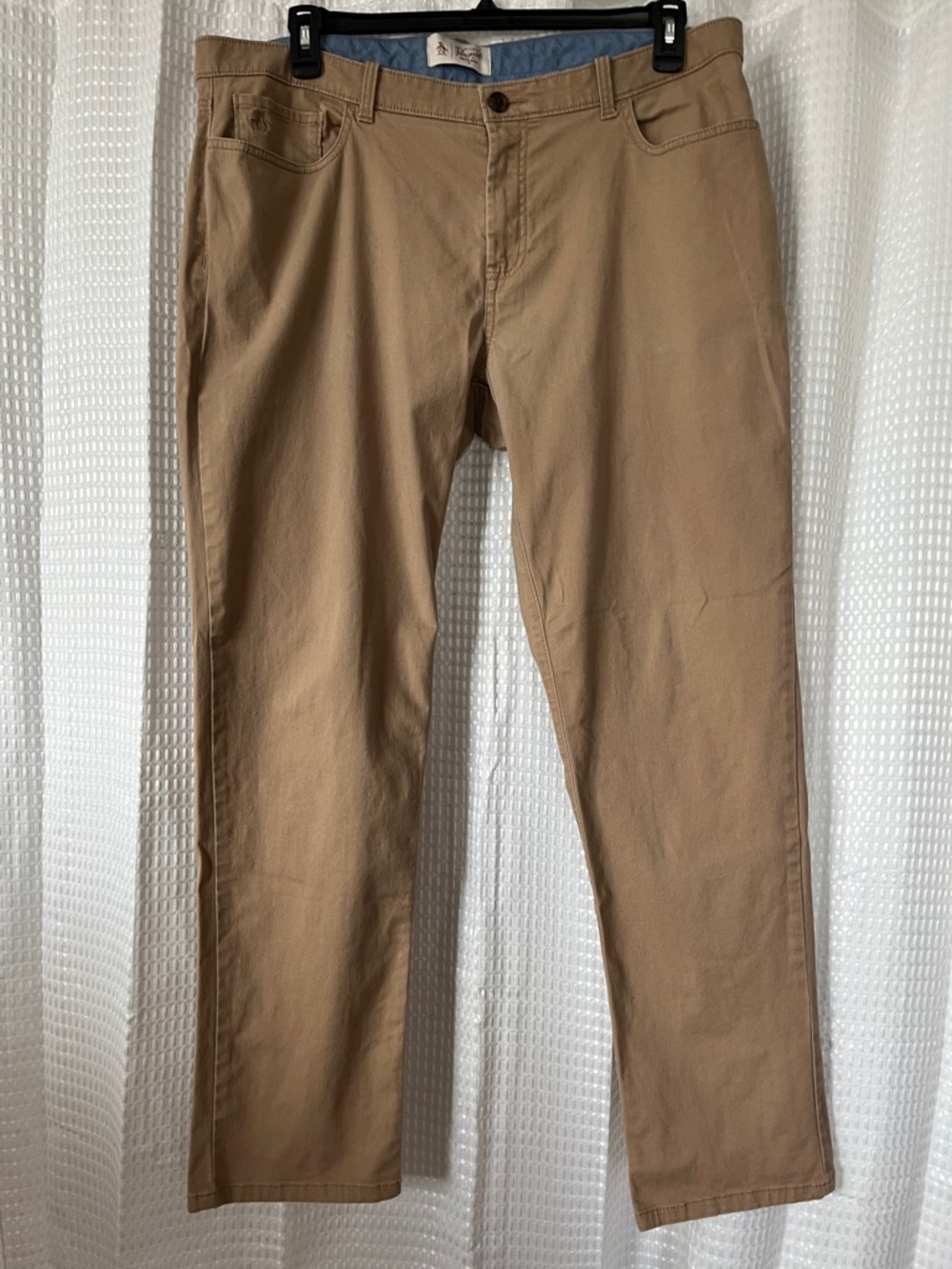 Penguin Original Khaki Pants 38x32 Tan Stretch Chino Classic Casual